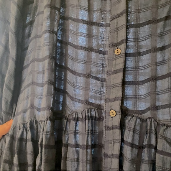 Free People | Blue Plaid Dress - Picture 3 of 9